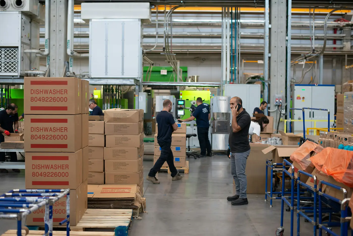 Warehouse fulfillment team managing inventory